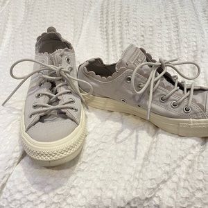 Converse scalloped sneakers